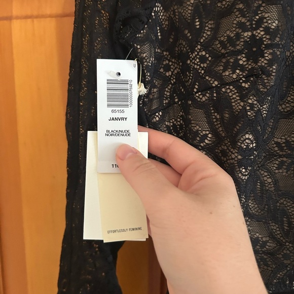Aritzia Wilfred Janvry Black Lace Mock Neck Dress NWT - Picture 5 of 7